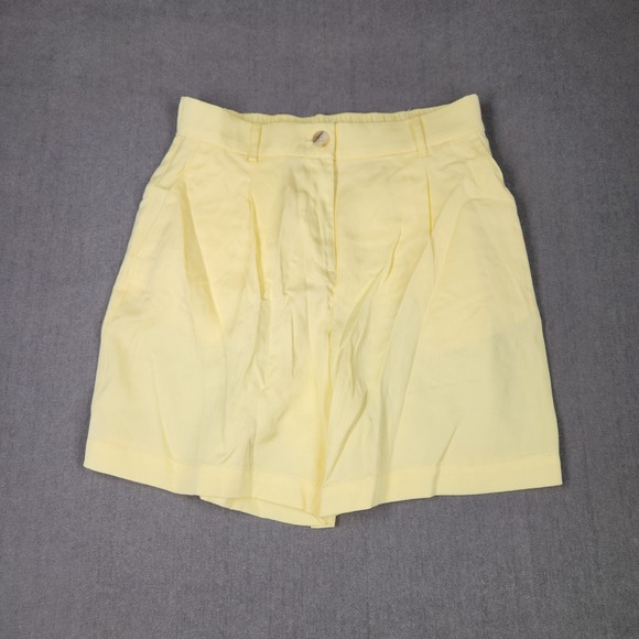 LOFT Pants - Loft Shorts Womens Size 2 High Rise Lyocell Yellow Bermuda Old Money